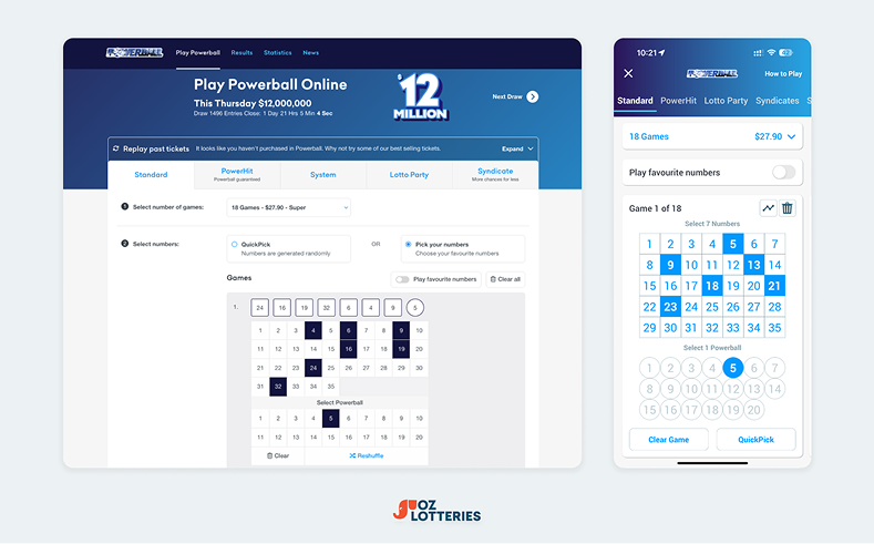 Oz Lotteries Cross platform experience