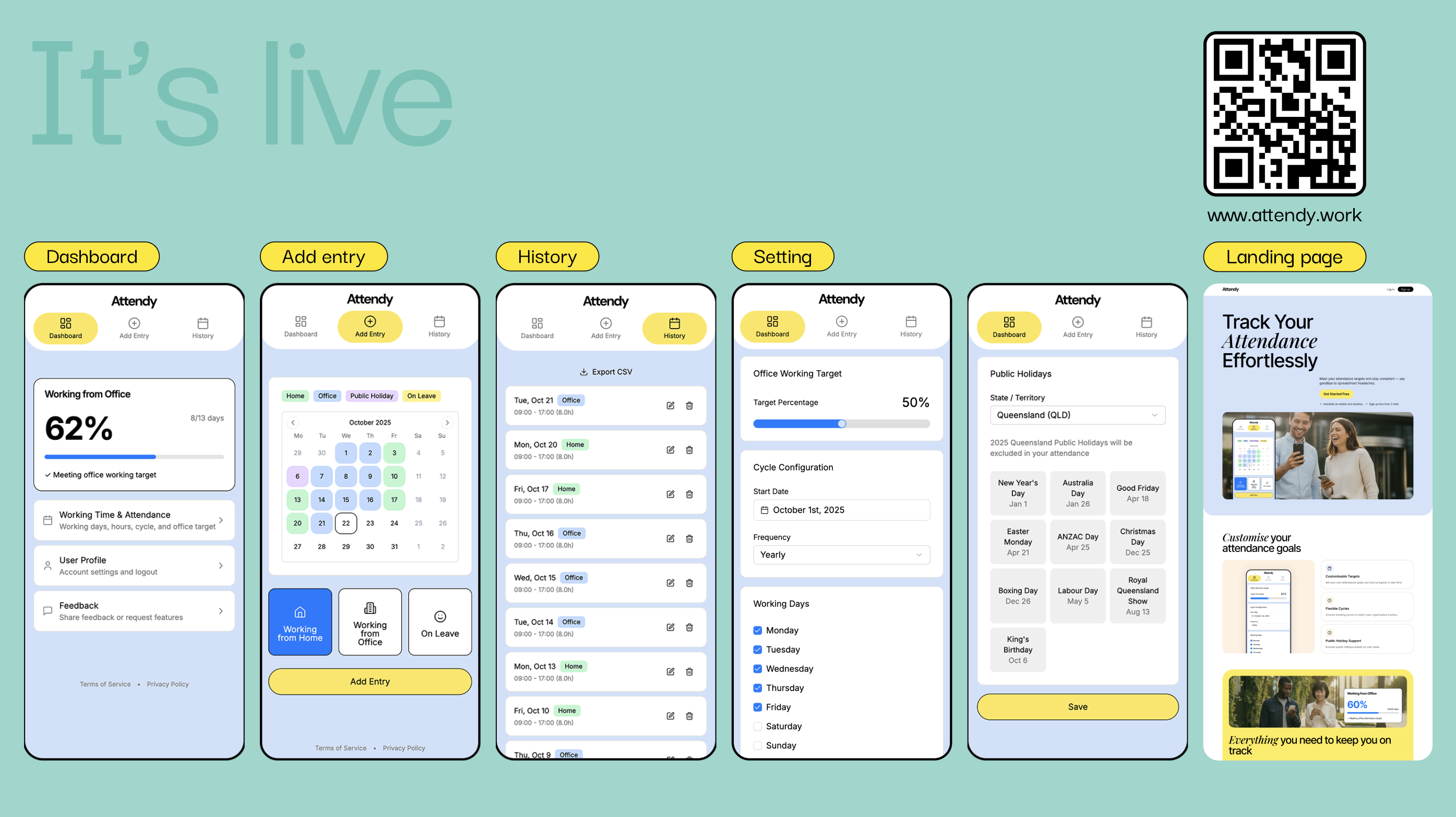Version 2 shipped custom public holidays, region support, and compressed weeks.